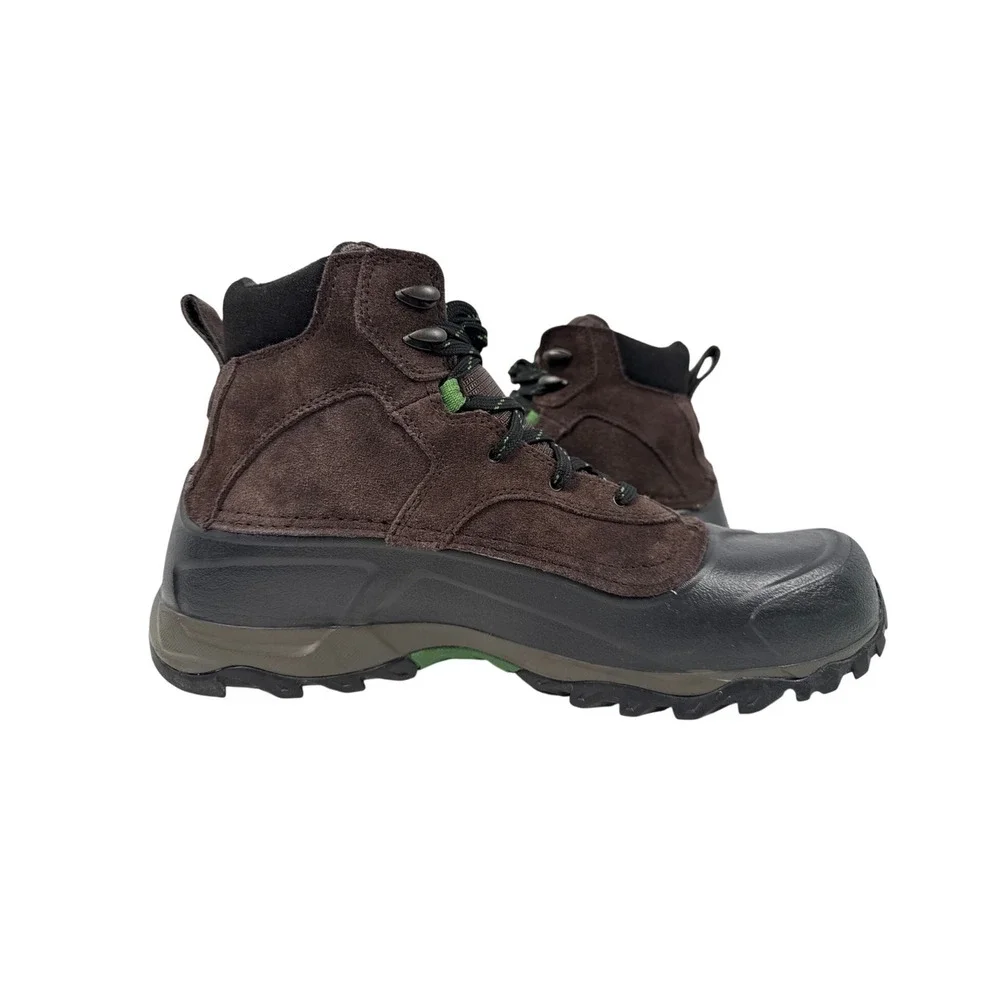 The North Face Snowfuse Winter Boots Mens 12.5 Brown Suede Waterproof Insulated